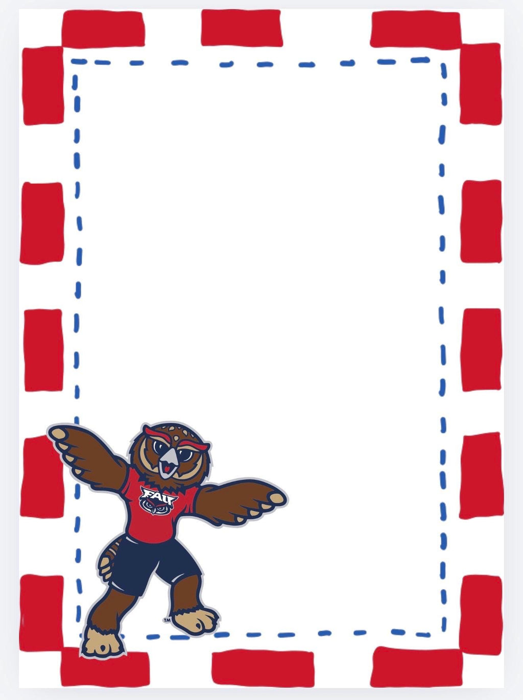 Florida Atlantic University Owls Notepad | College Dorm Desk Accessory