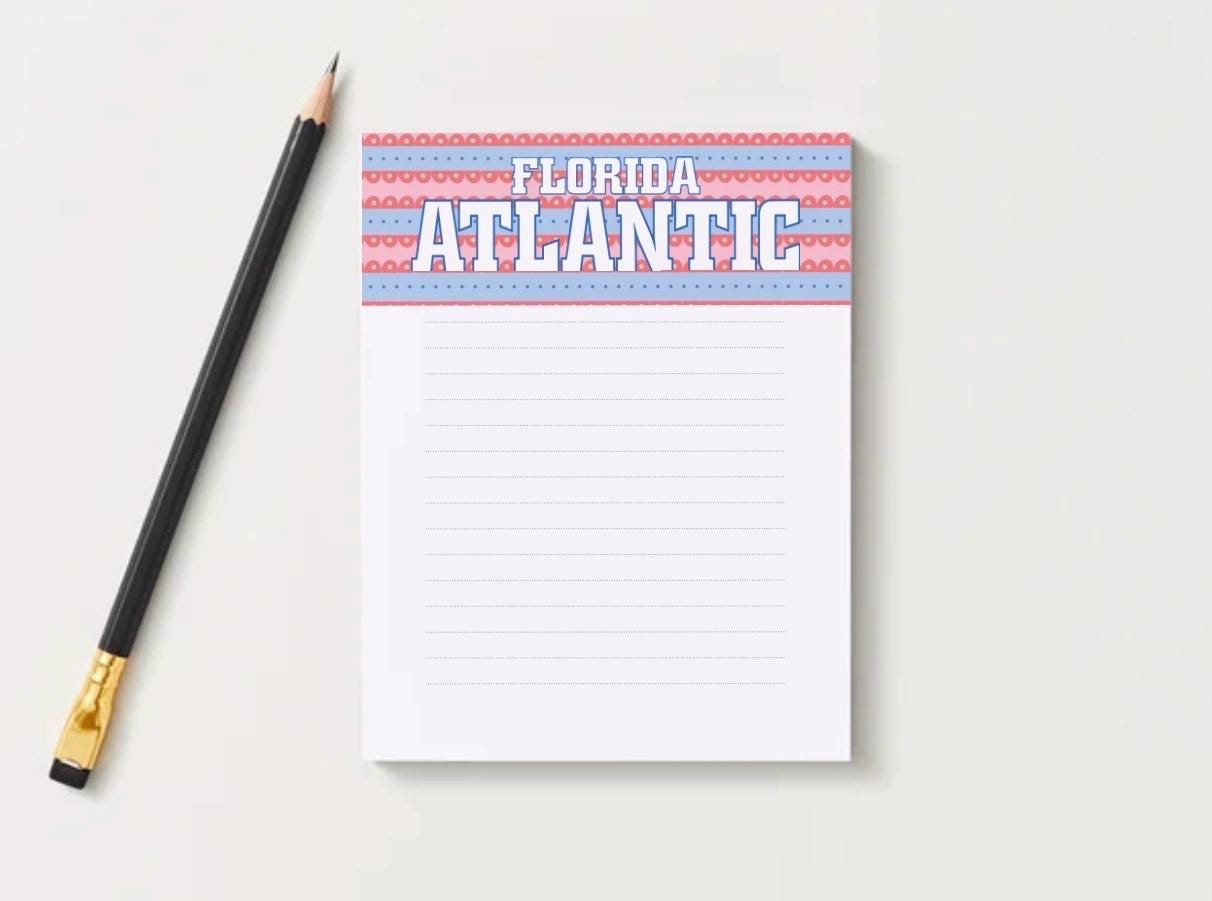 Florida Atlantic Owls Notepad | College Dorm Desk Accessory (5x7)