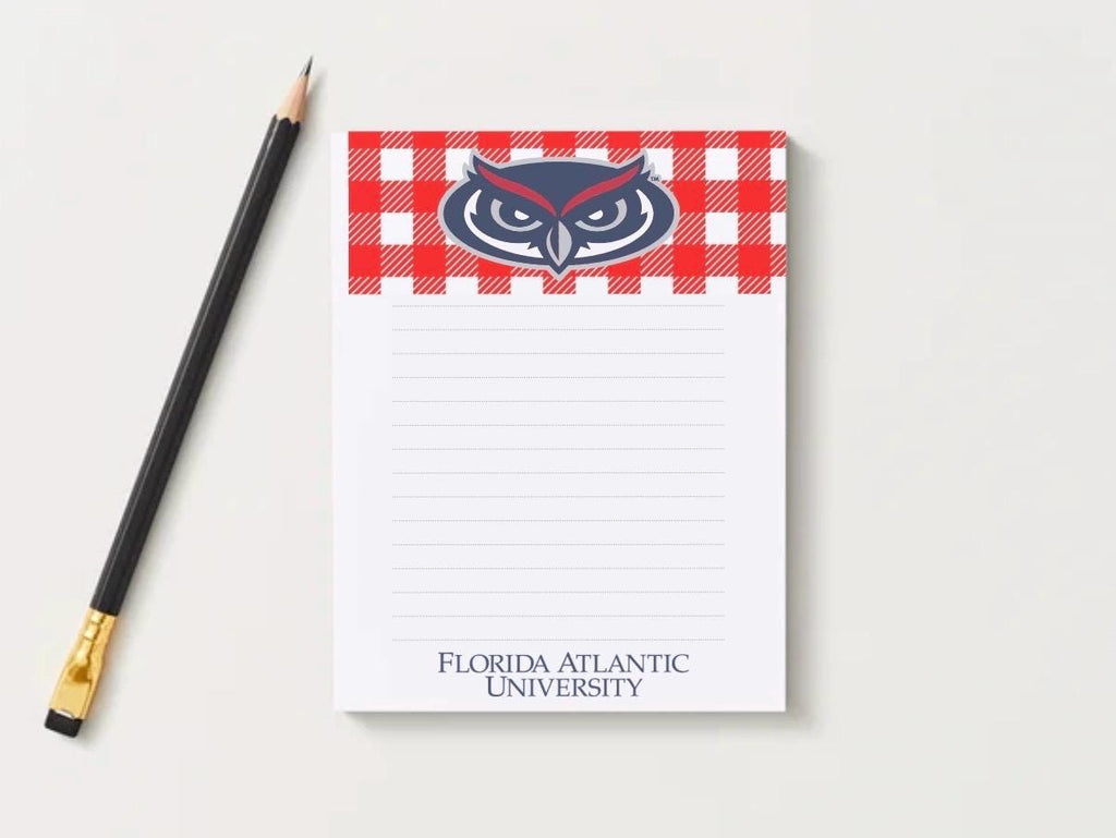 Florida Atlantic University Owls Notepad | College Dorm Desk Stationery (5x7)