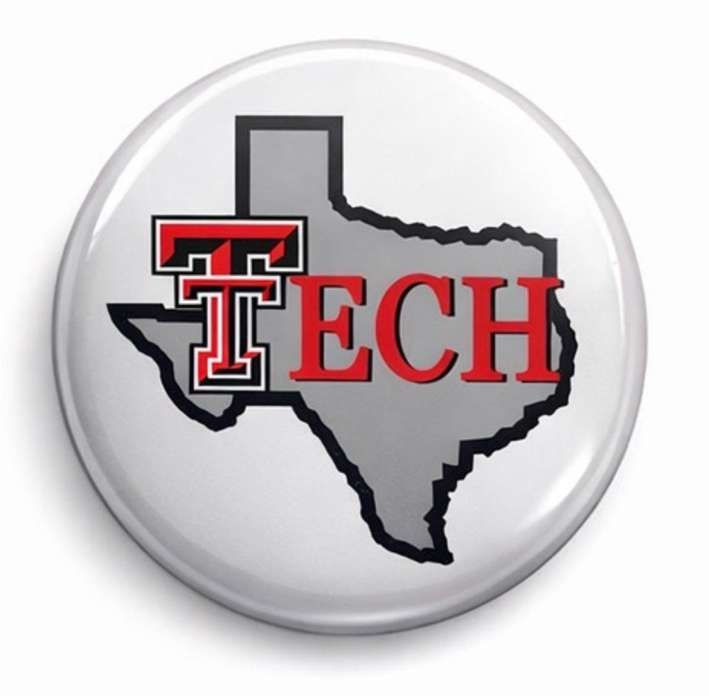 Texas Tech Gameday Button | Red Raiders Collegiate Pin | Wreck Em Tech Accessory