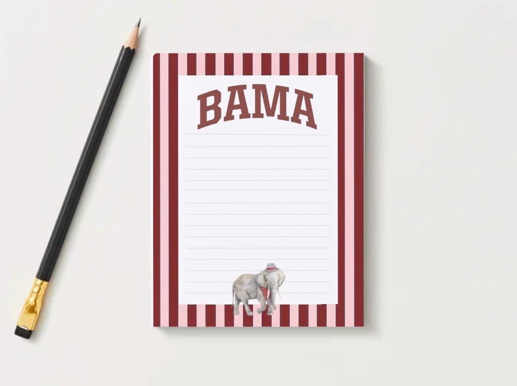 University of Alabama Notepad | Gameday Checklist, Roll Tide Stationery