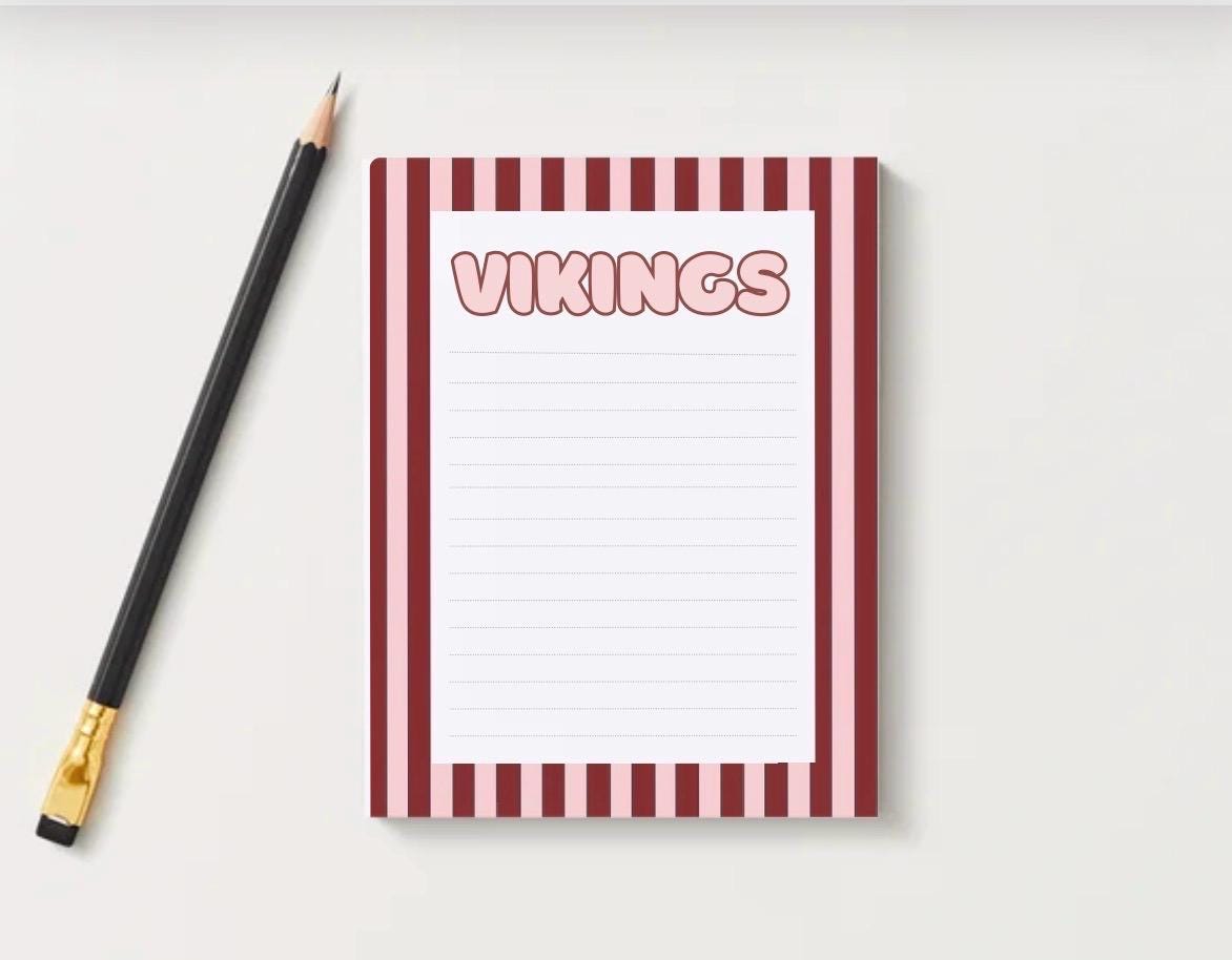 Lowndes Vikings Notepad | Game Day List Pad | Collegiate School Spirit Desk Pad