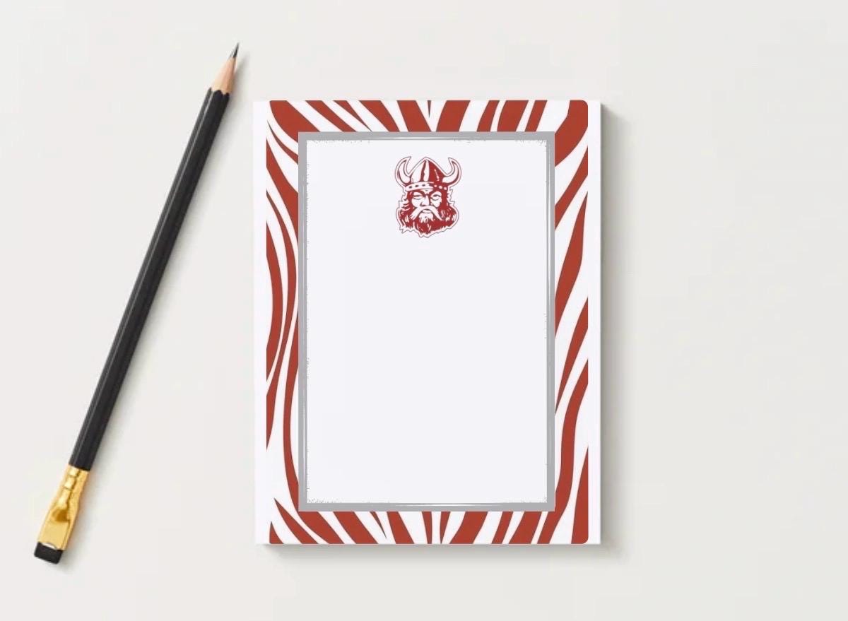 Lowndes Vikings Notepad | Game Day List Pad | Collegiate Spirit Desk Pad