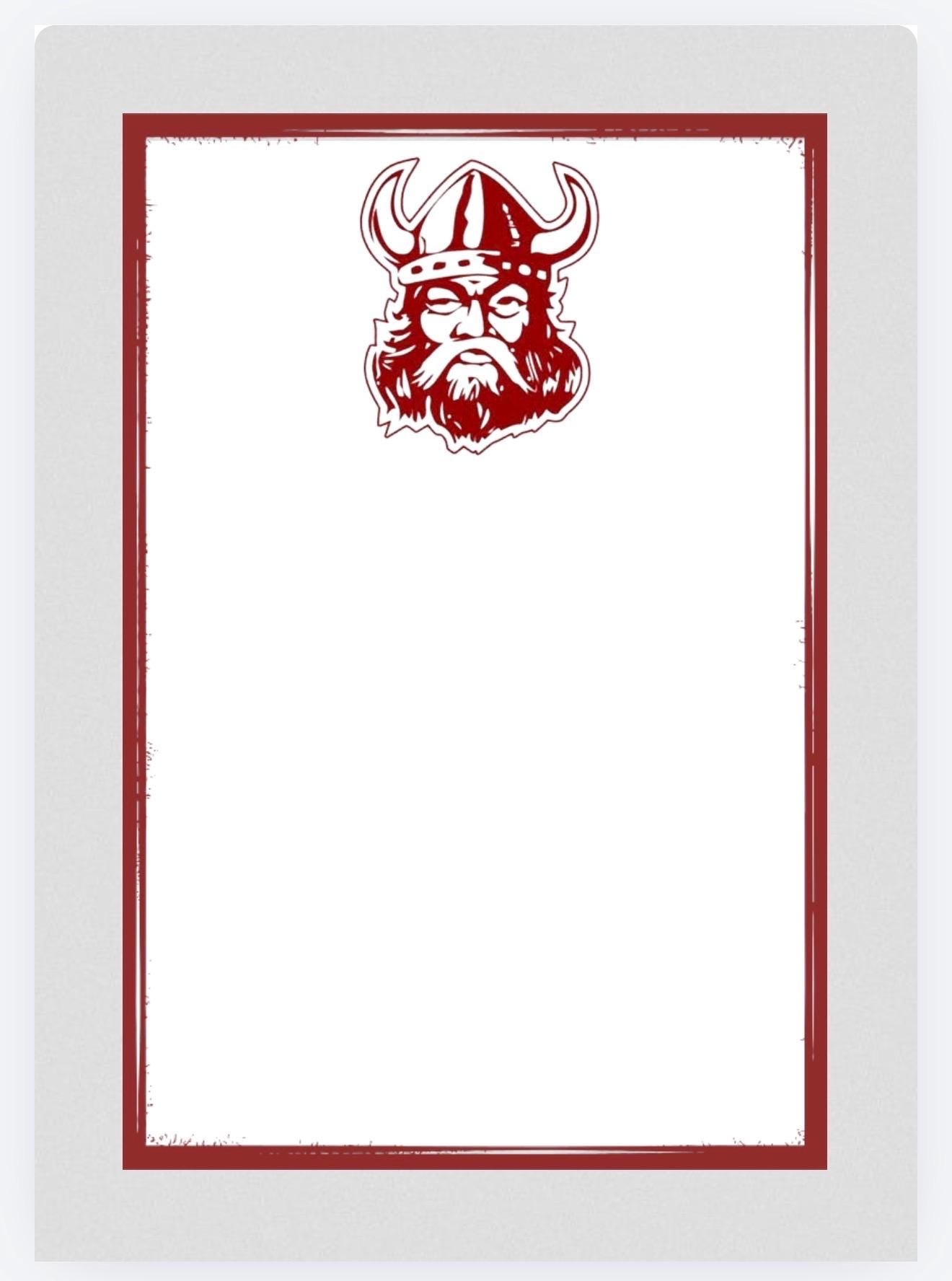 Lowndes Vikings Notepad | Game Day List Pad | School Spirit Desk Pad