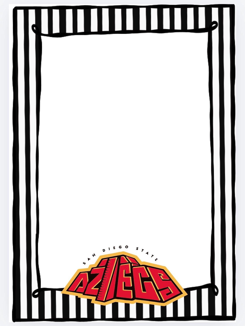 San Diego State Aztecs Notepad | Red Black Collegiate Desk Pad | Campus Stationery