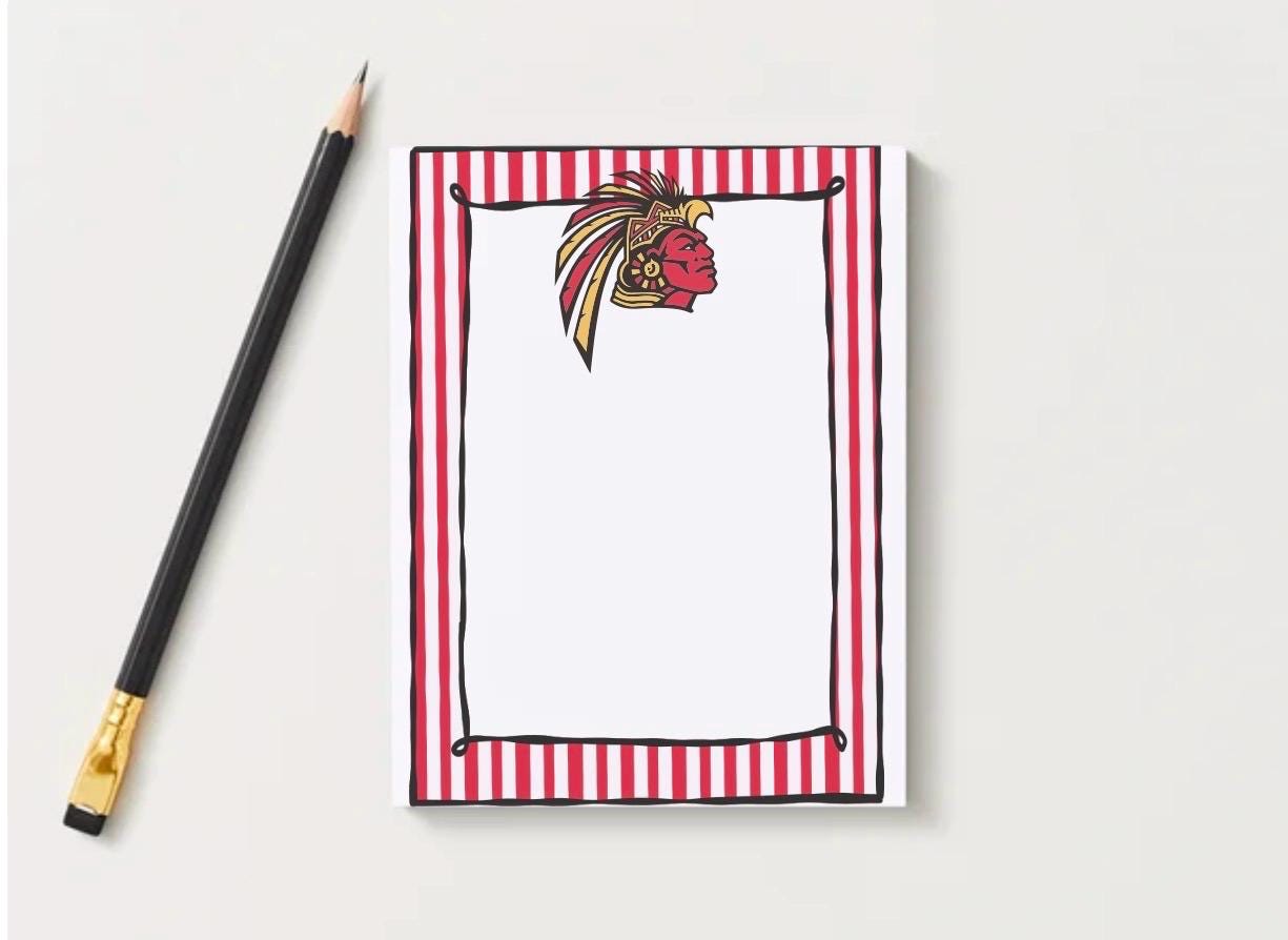 San Diego College Notepad | Red Black Desk Pad | West Coast Campus Notes