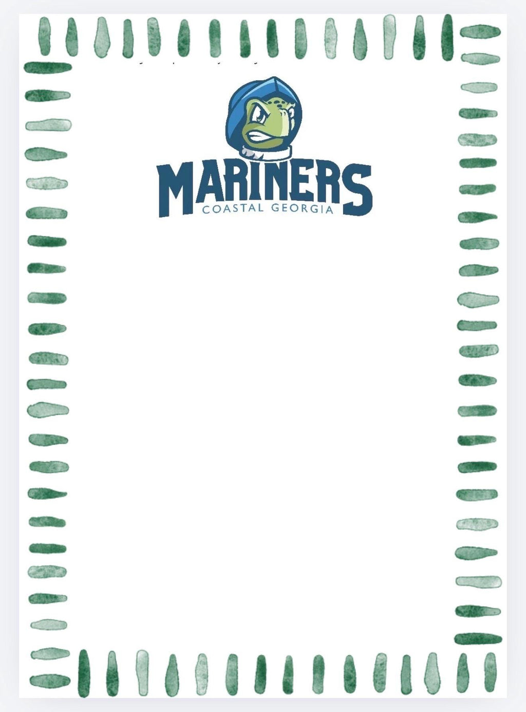 Coastal Georgia Mariners Notepad | Preppy Blue Gold Stationery (5x7)