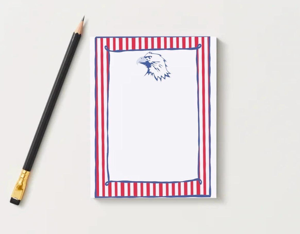 American University Inspired Notepad | Collegiate Eagle Design, 5x7 Desk Stationery