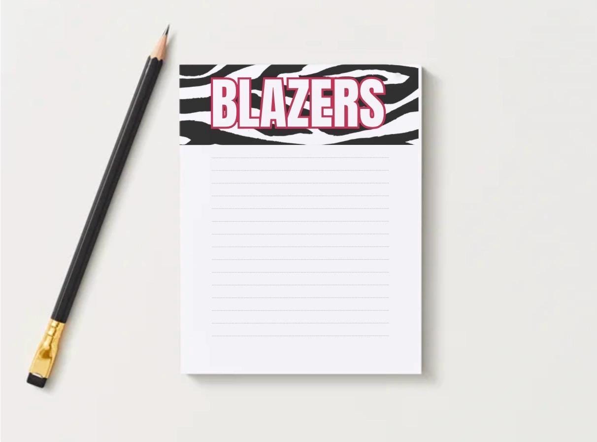 Valdosta State Blazers Notepad | Red Black College Desk Pad (5x7)