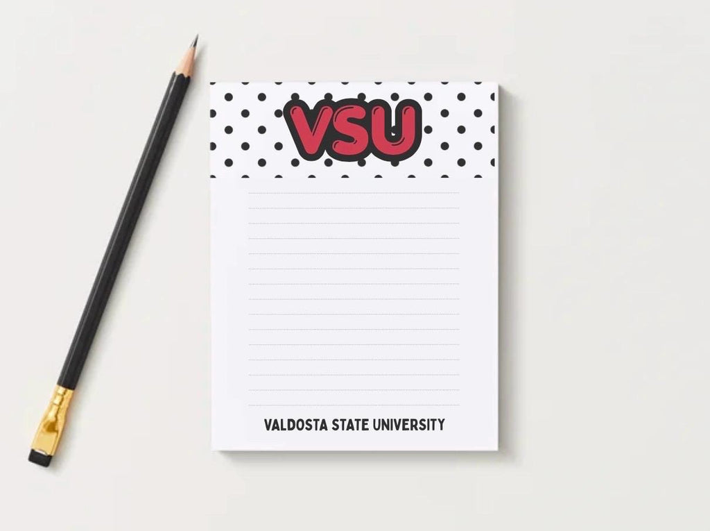 Valdosta State Blazers Notepad | Red Black College Desk Pad (5x7)