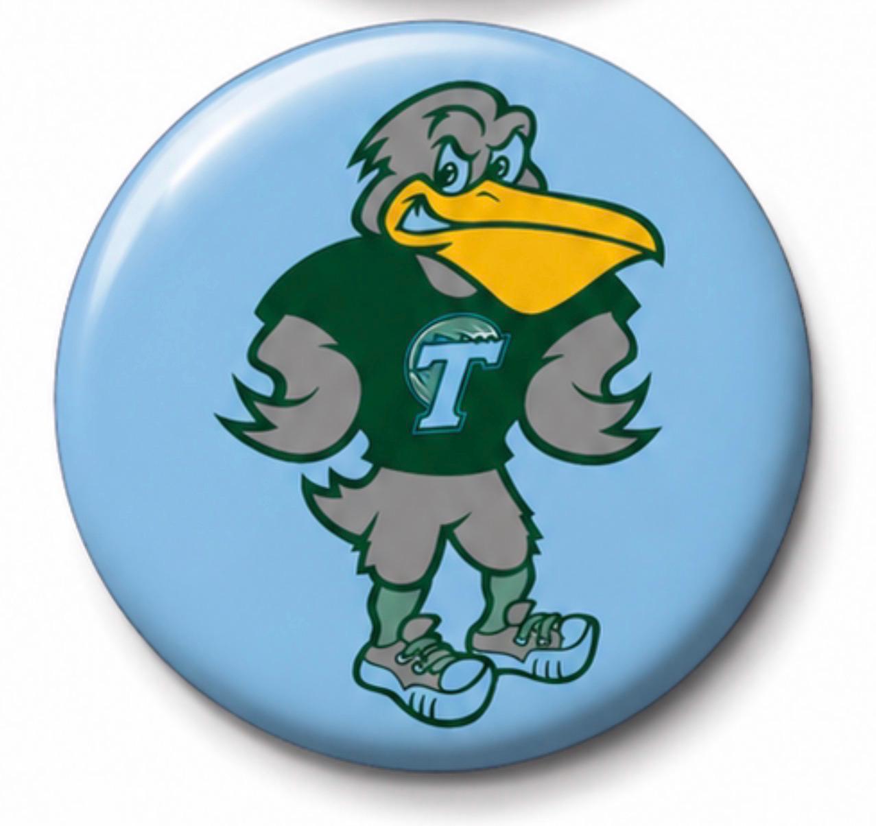 Tulane Inspired Green Wave Game Day Button | College Football Tailgate Accessory