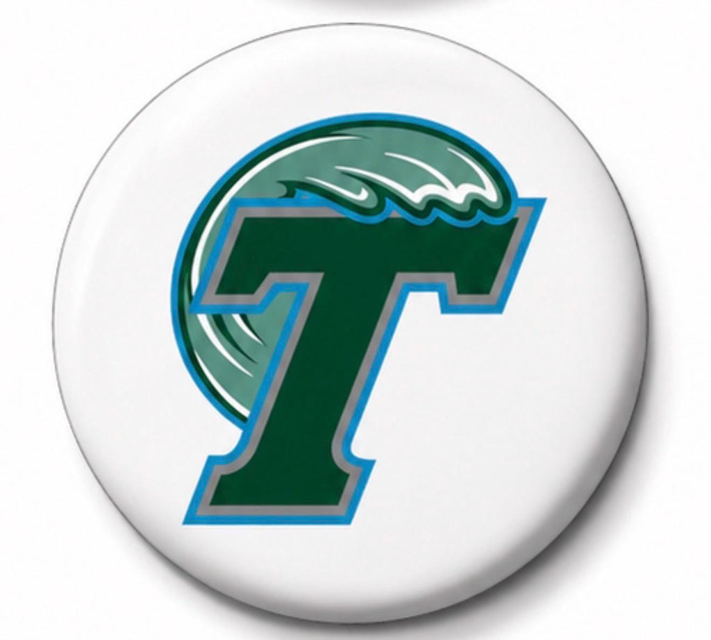 Tulane Inspired Green Wave Game Day Button | College Football Tailgate Accessory