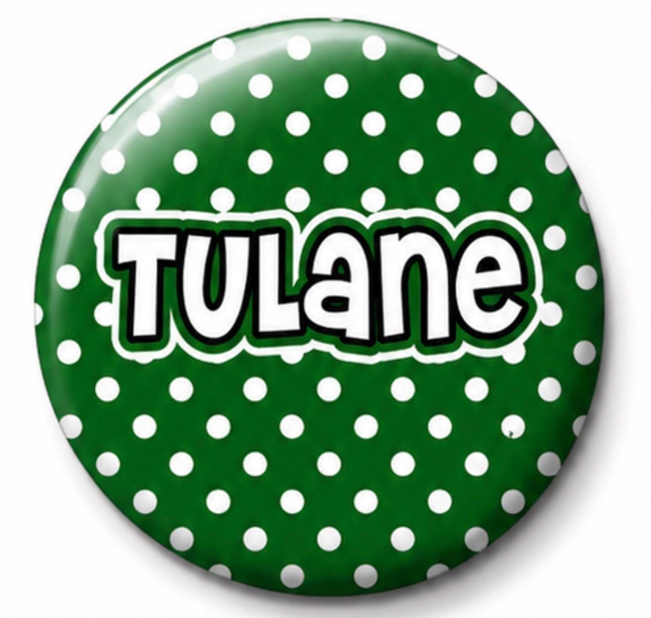 Tulane Inspired Green Wave Game Day Button | College Football Tailgate Accessory