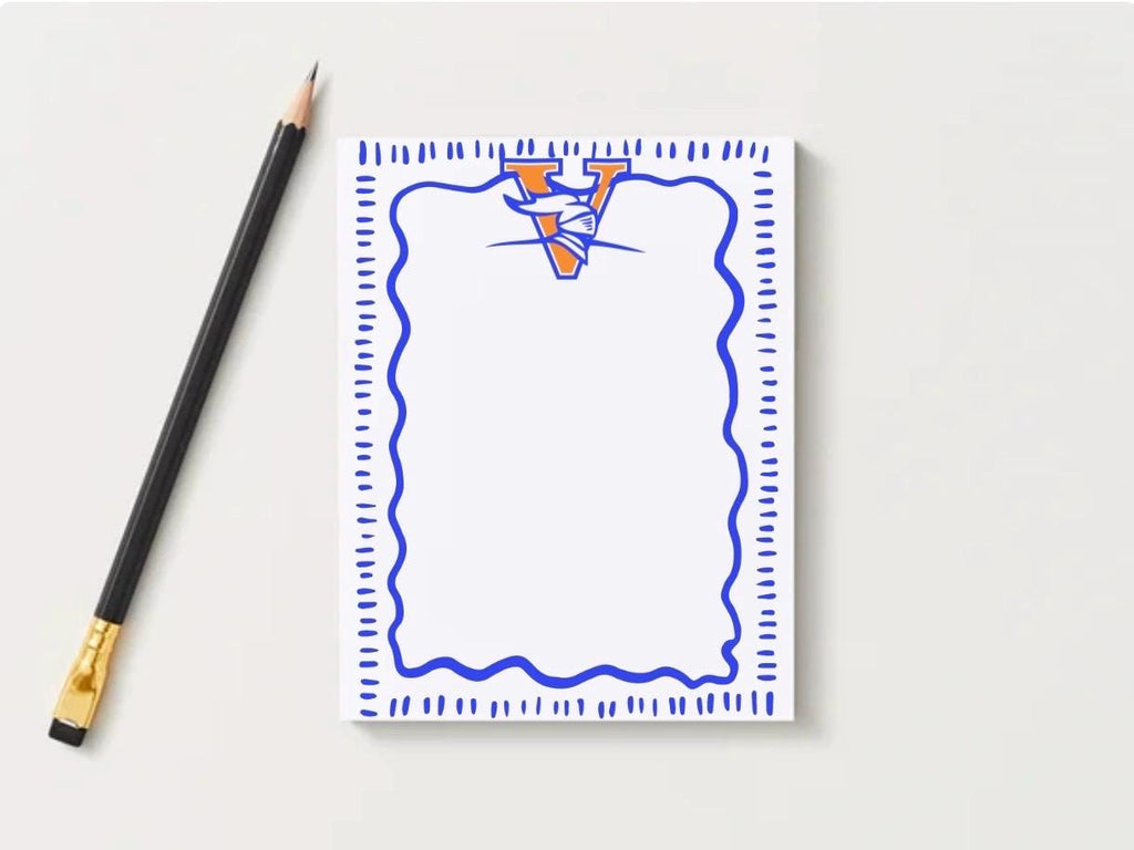 Valwood Valiants Notepad | School Spirit Stationery | Personalized Teacher Gift
