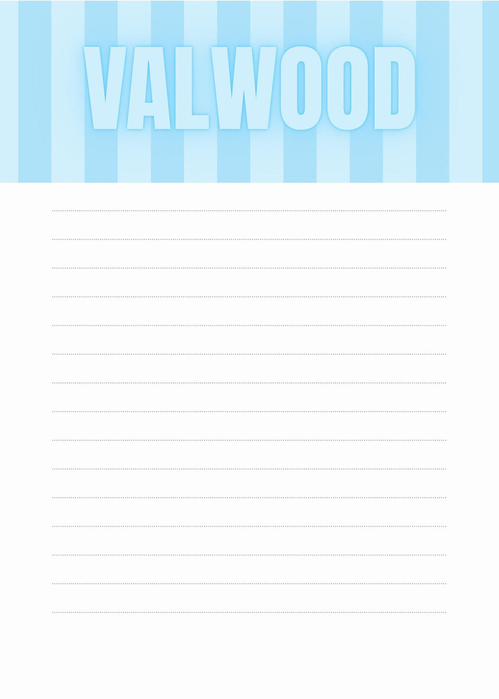 Valwood Valiants Notepad | School Spirit Stationery | Personalized Desk Accessory