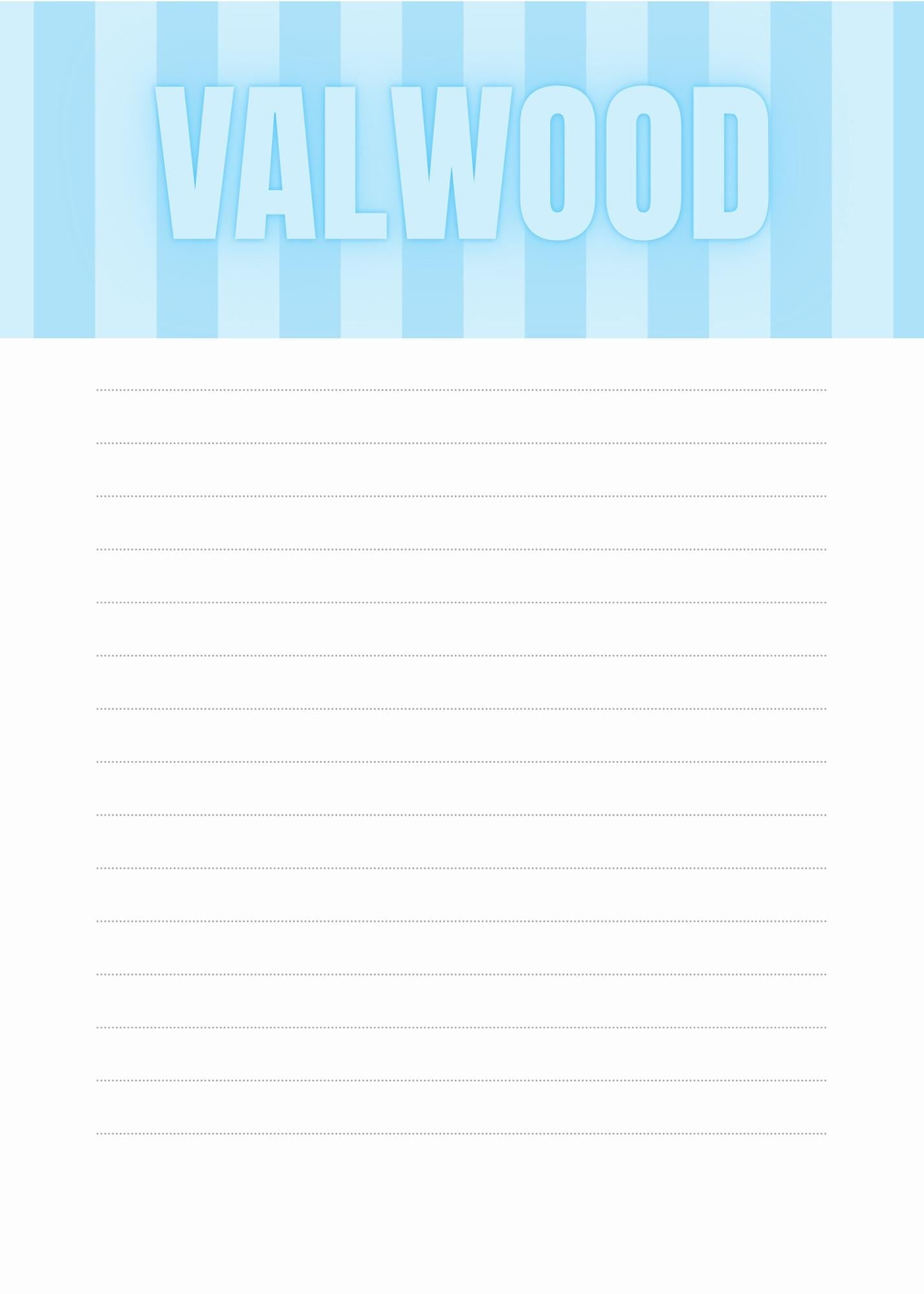 Valwood Valiants Notepad | School Spirit Stationery | Personalized Desk Accessory