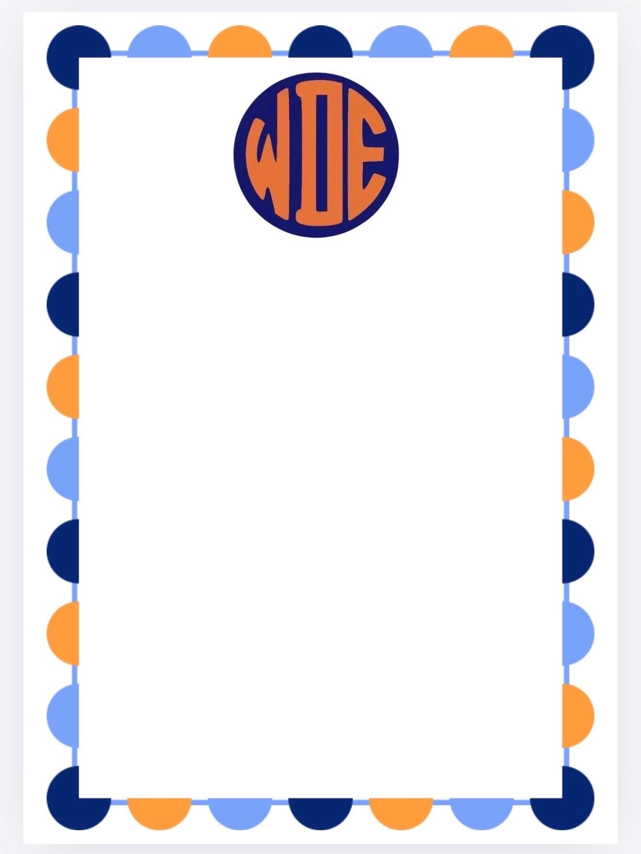 Auburn Inspired University Notepad |  Gameday Checklist | War Eagle Fan Gift | College Student Stationery