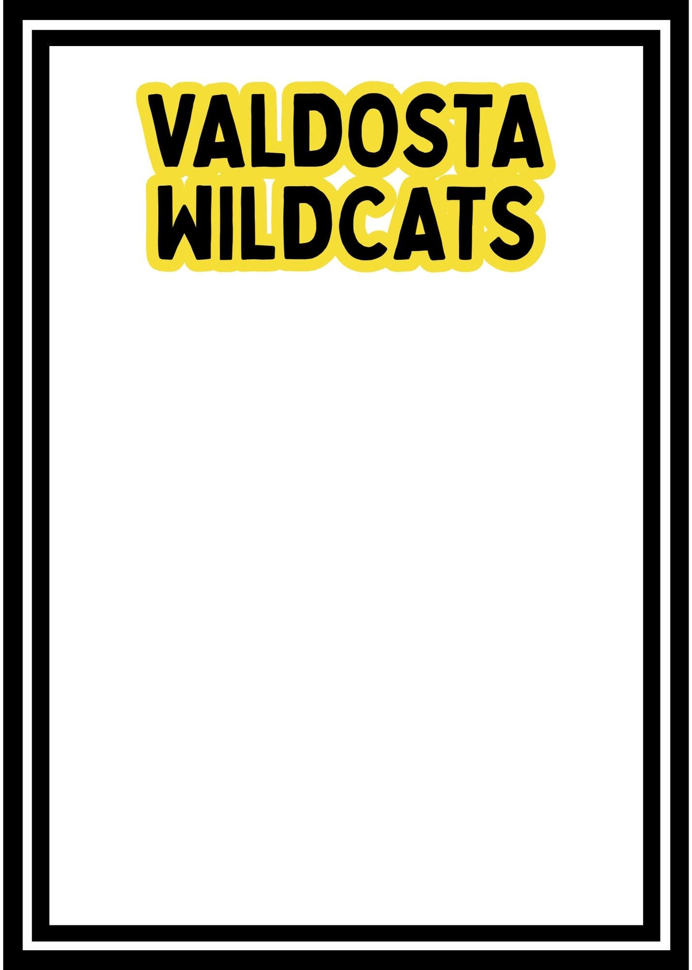 Valdosta Wildcats Notepad | South Georgia Stationery | College Town Gift