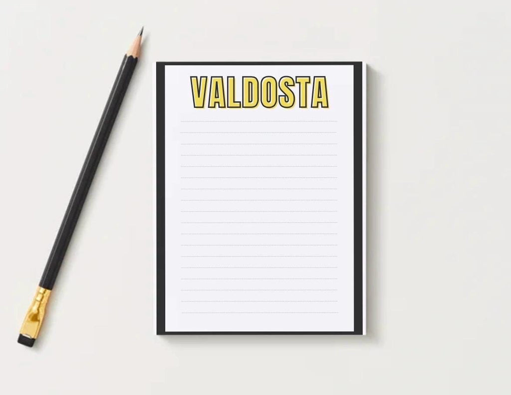 Valdosta Notepad | South Georgia Stationery | College Town Gift | Teacher Graduation 5x7