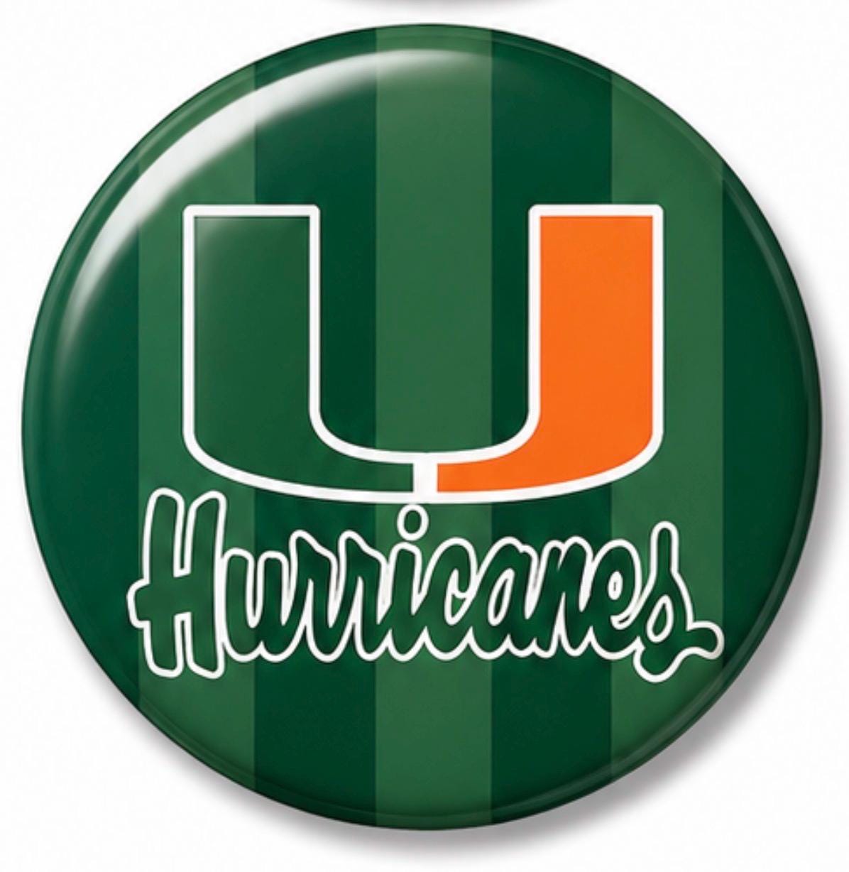 Miami Hurricanes Inspired Game Day Buttons | Orange Green Spirit Pins, Tailgate Accessories