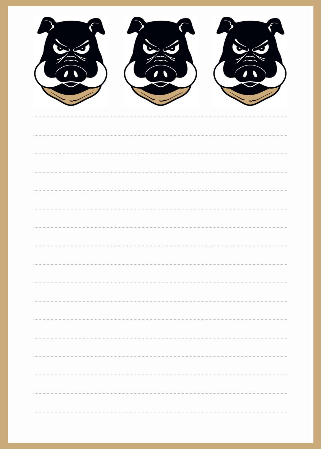 Colquitt County Packers Notepad | Gold & Black School Spirit | Teacher Gift | Game Day Desk Pad