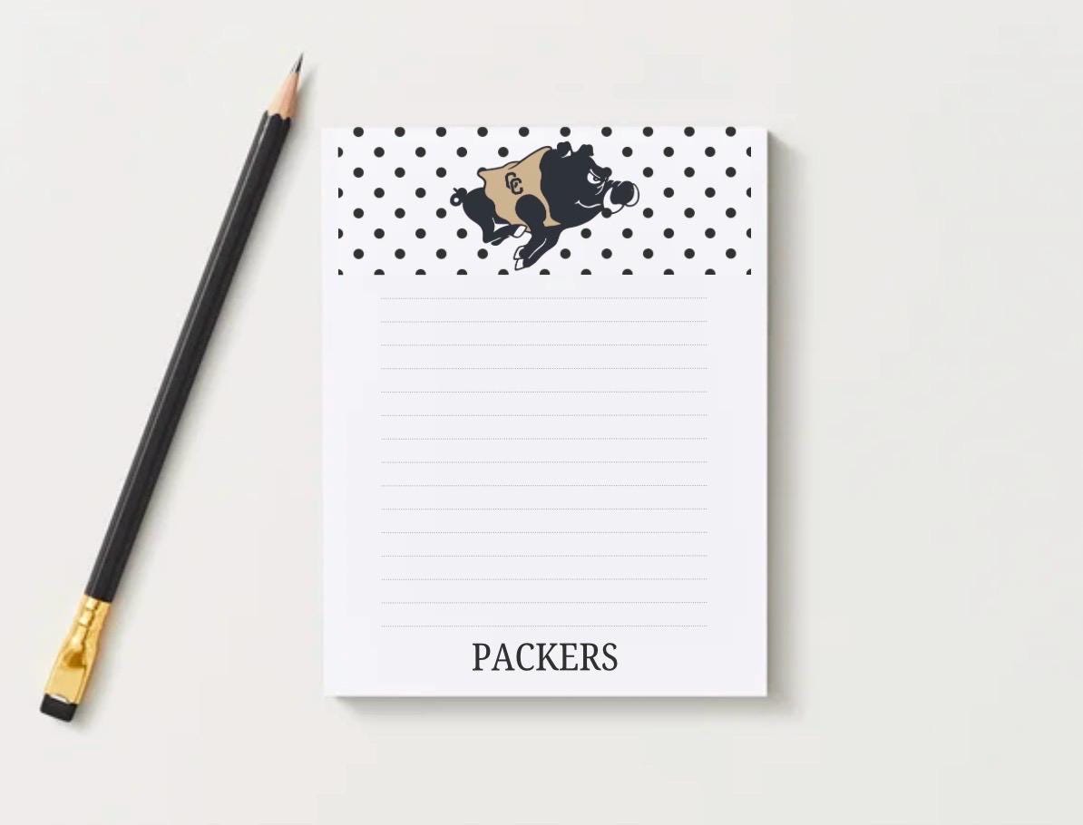 Colquitt County Packers Notepad | Gold & Black School Spirit | Teacher Gift | Game Day Desk Pad