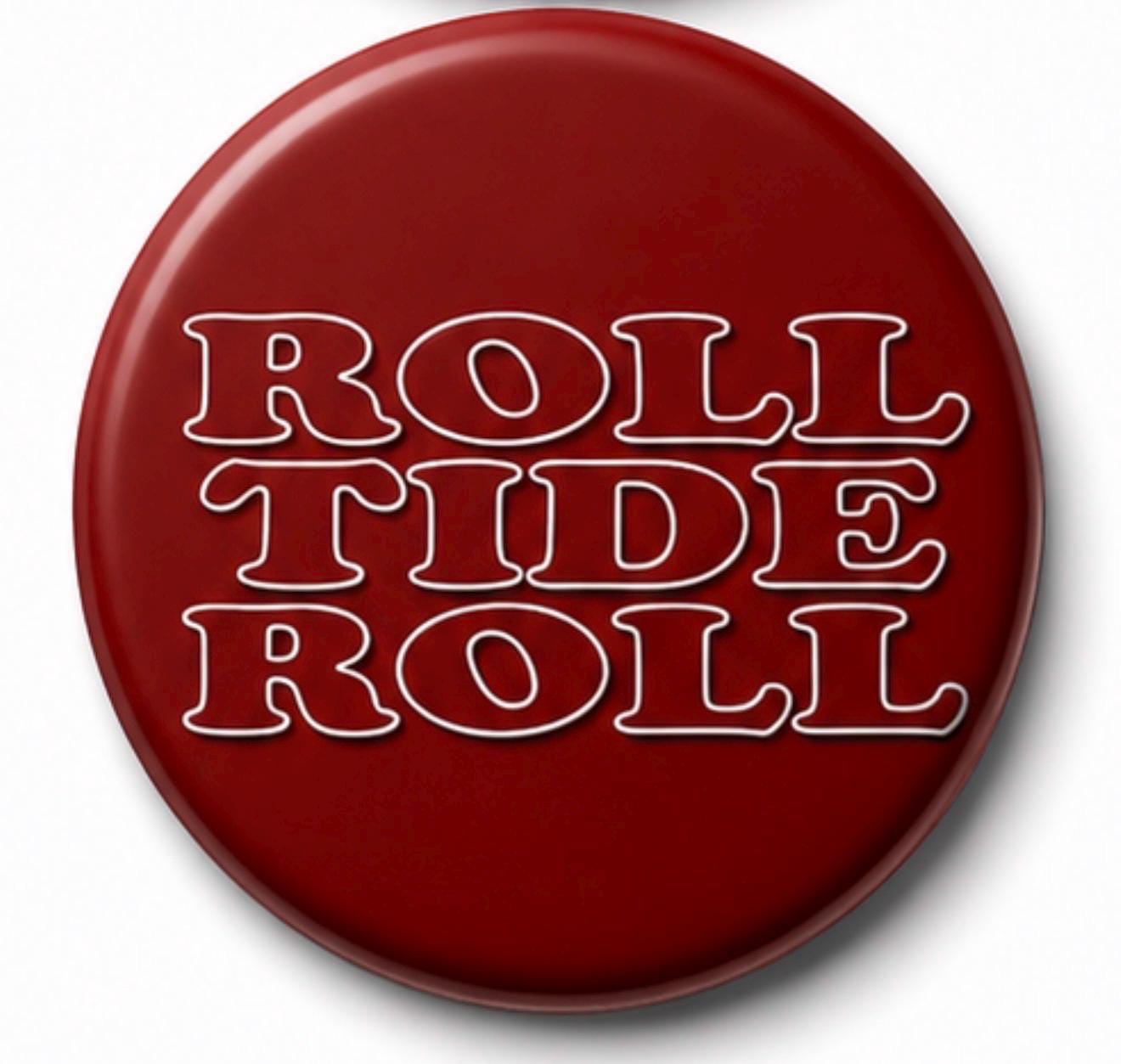 University of Alabama Inspired Gameday Button | Crimson Tide Roll Tide Fan Accessory