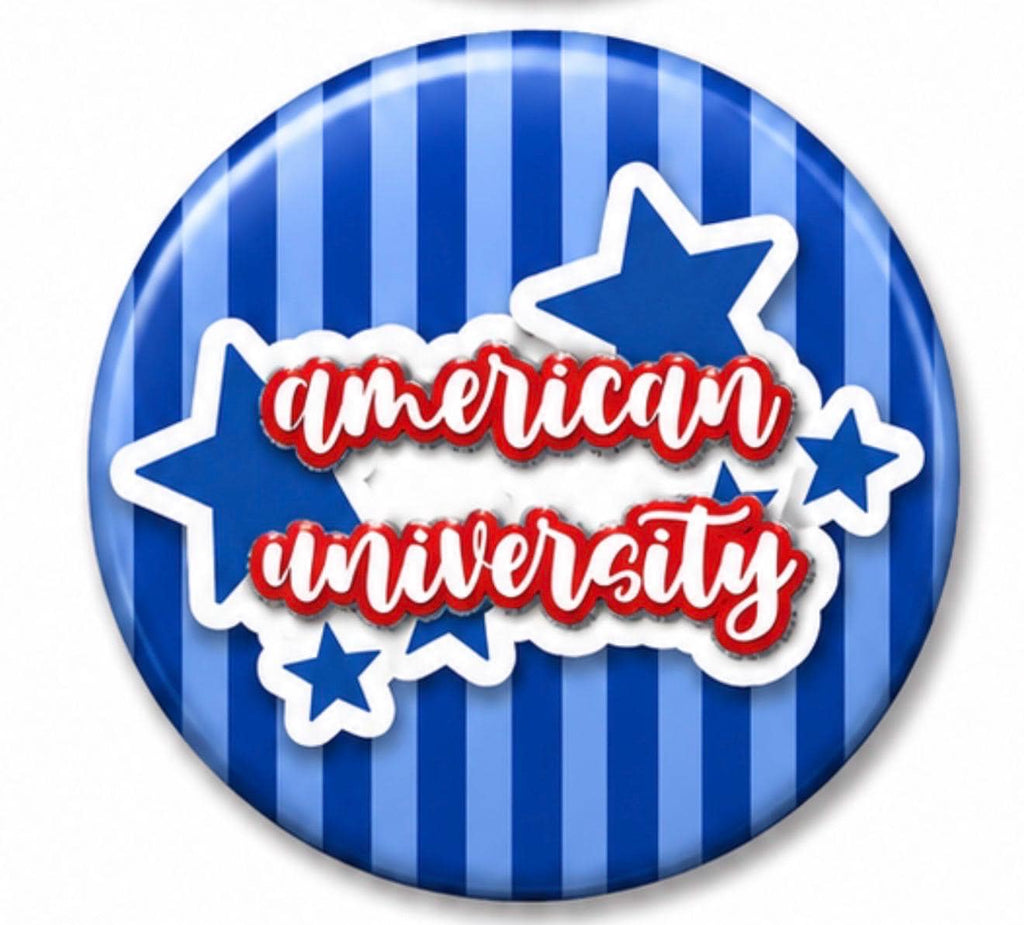 American University Inspired Gameday Buttons | College Spirit Pins, Tailgate Accessories