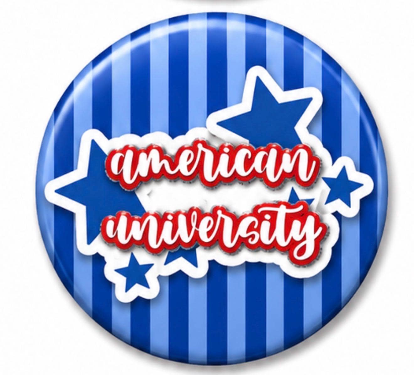 American University Inspired Gameday Buttons | College Spirit Pins, Tailgate Accessories