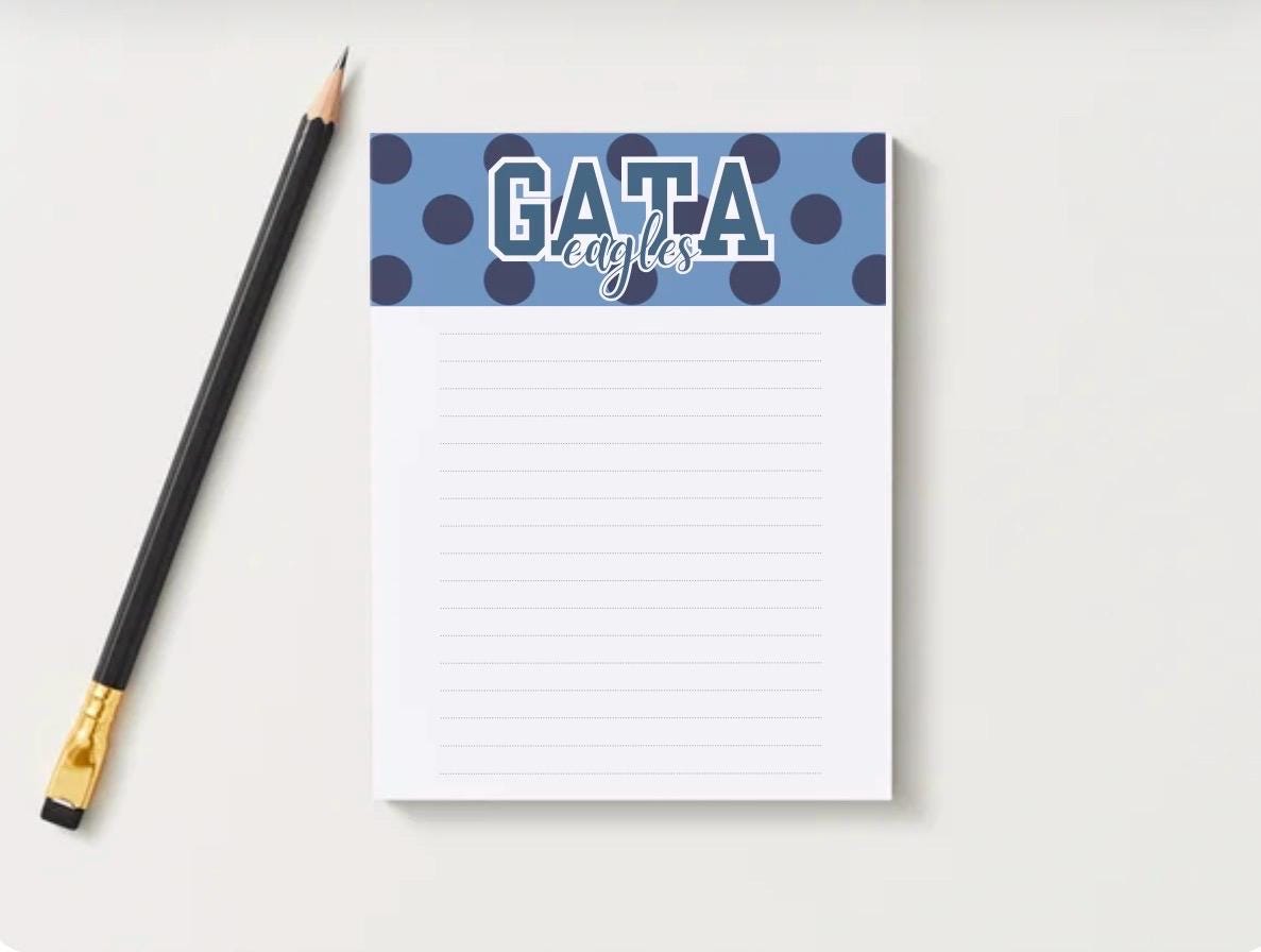 Georgia Southern University Notepad | Gameday Checklist, Eagle Fan Stationery